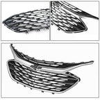 Front Bumper Upper Lower Grille Black Chrome 3PCS for 2019-2023 Chevrolet Malibu