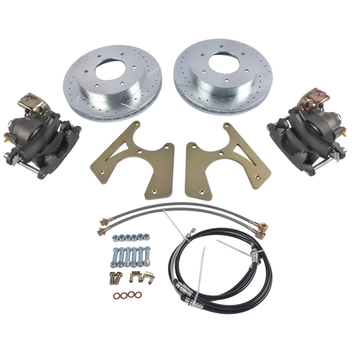 For Chevy C10 GMC C15 K1500 Pickup 1961-1987 Rear 6 Lug Disc Brake Kit 12" Rotor