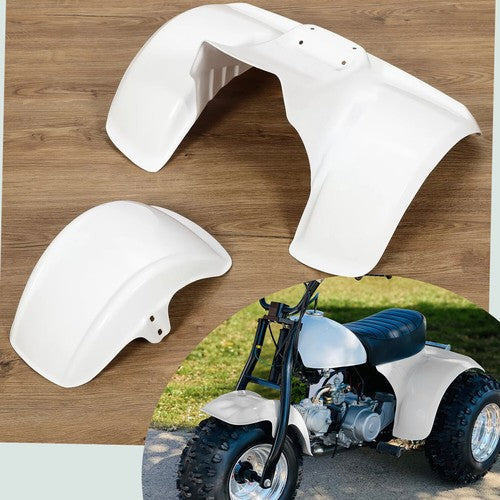 ABS Painted White Front Rear Fender Set for Honda ATC70 1978-1985