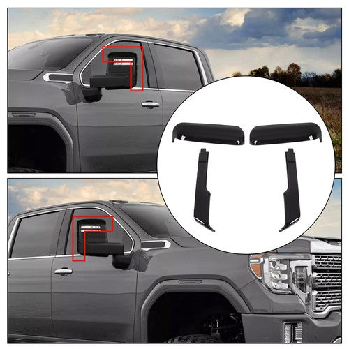 Side Mirror Cover Caps for Chevy Silverado GMC Sierra HD 2500 3500 2020-2023 24