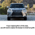 Front Bumper Grille F-Sport Style for 2016-2021 Lexus LX570 Conversion
