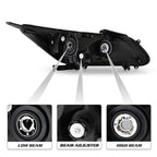 Projector Headlights Halogen Headlamps Set for 2013-2015 for Honda Accord Sedan