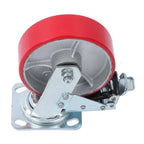 1 x 6' Heavy Duty Metal CASTERS  Construction Red With Brakes