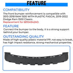 Front Bumper Reinforcement Cover Support Retainer 68104942AD for Ram 1500 13 24