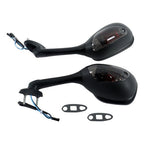 Black Mirrors Smoke Turn Signals For Suzuki GSXR 600 750 1000 2005-2015