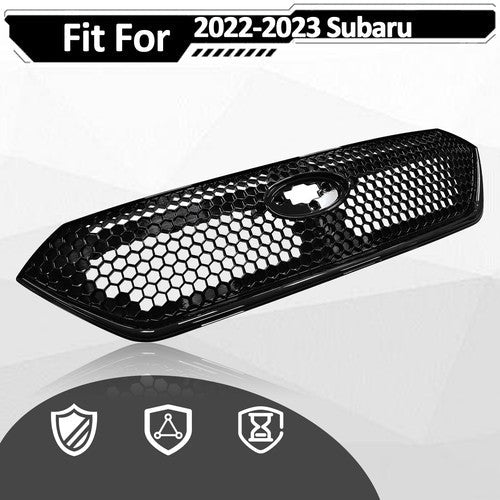 Front Bumper Gloss Black Grille Assembly Sti Style for Subaru WRX VB 2022-2026