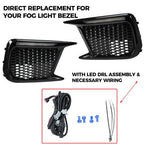 For 2018-up Subaru WRX STI Sequential/Switchback LED DRL Fog Light Bezels LH&RH