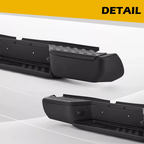 Black Steel Rear Step Bumper for 2005-2021 for Nissan Frontier no Sensor Holes