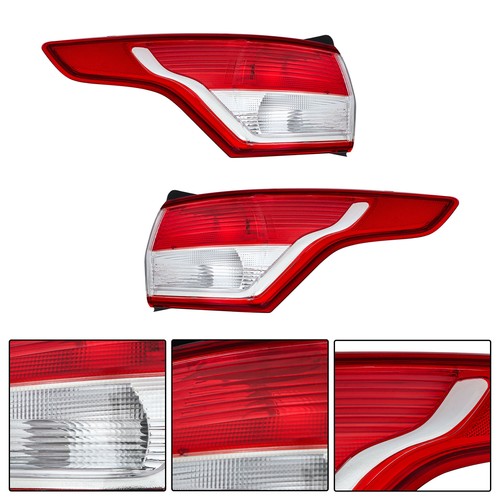 For Ford Escape 2013 2014-2016 Left+Right Side Rear Tail Light Brake Lamp Chrome