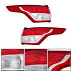 For Ford Escape 2013 2014-2016 Left+Right Side Rear Tail Light Brake Lamp Chrome