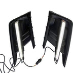 Pair Fog Light Covers W/LED White DRL+Yellow Turn Signal For 19-22 Subaru Ascent