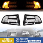 Rear Tail Light Black Housing Clear Lens Halogen LH RH For Acura TL 2004 2008