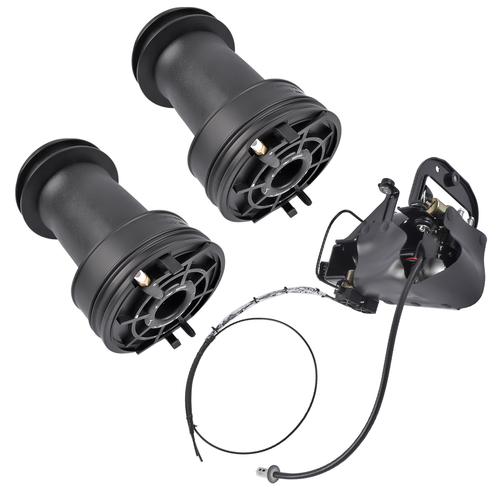 3PCS Rear Air Suspension Air Springs Compressor For 13-19 Cadillac XTS 3.6L V6