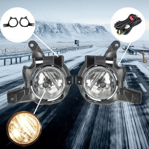 For Toyota RAV4 2013-2015 4DR Front Bumper Fog Lights Lamps+Switch Kit Clear