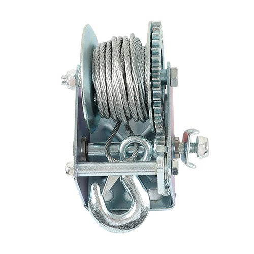 600 lbs Steel Cable Hand Winch Crank Gear Winch Atv Boat Trailer Heavy Duty