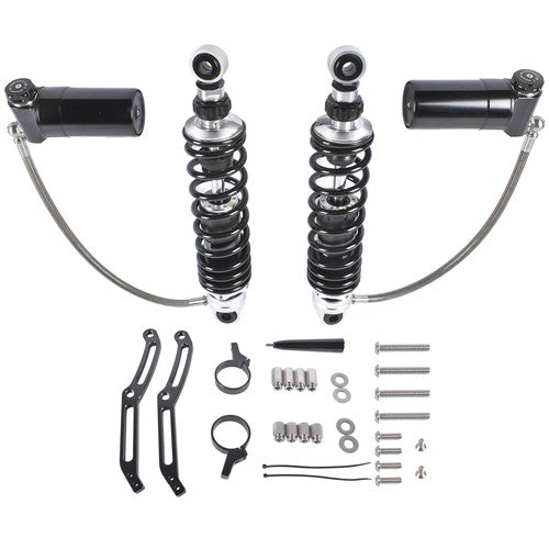 Adjustable Rear Suspension Shocks Remote Reservoir for Harley Road Glide 2014-24