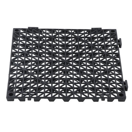 50Pack 12 x12in Interlocking Drainage Floor Tile Modular Interlocking Tile Black