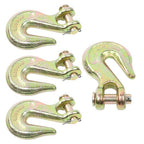 4Pcs 1/2" Clevis Grab Hook G70 Forged Steel Chain Hook Fracture Strength 48000lb