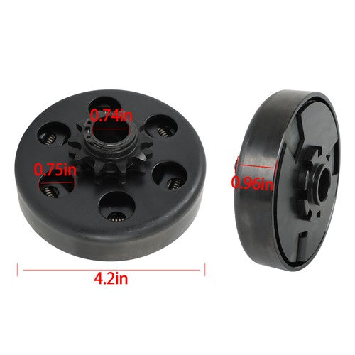 Fits For 40,41,420 Chain 6.5HP Centrifugal Go Kart Clutch 3/4" Bore 10 Tooth 10T