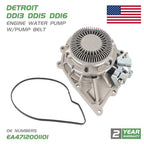 For Detroit DD13 15 16 Variable Speed Water Pump W/Belt EA4722001601 A4712001101