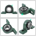 4 Pcs UCP208-24 Pillow Block Bearing Solid Base 1-1/2" Bore Self-Aligning