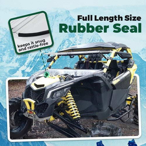 Front Flip Windshield Scratch Resistant 2-IN-1 For Can-Am Maverick X3 2018-2025
