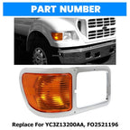 Passenger Side Headlight Bezel Signal Corner With Bulb For 2000-2015 Ford F650 F750