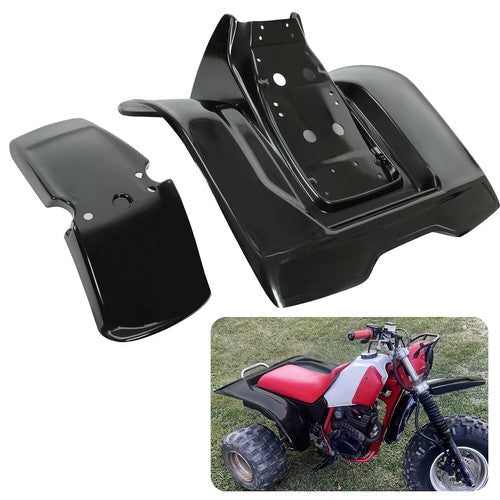 Black Plastic Front And Rear Fender Set For Honda ATC200X 200X 83-85