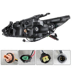 Halogen Headlight For Nissan Altima 2016-2018 Passenger Side Right Housing Black