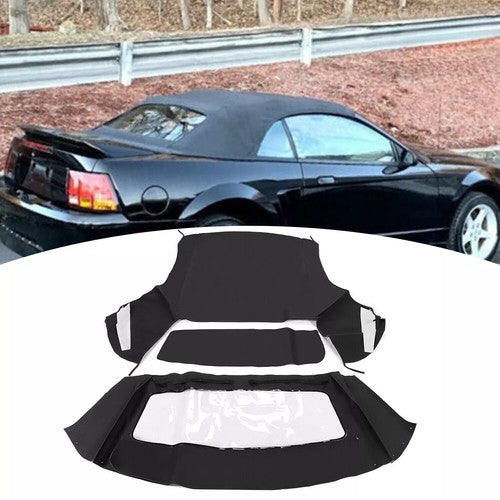 For Ford mustang Convertible 1994 1995 -2003 2004 Soft top W/window BlK Plastic