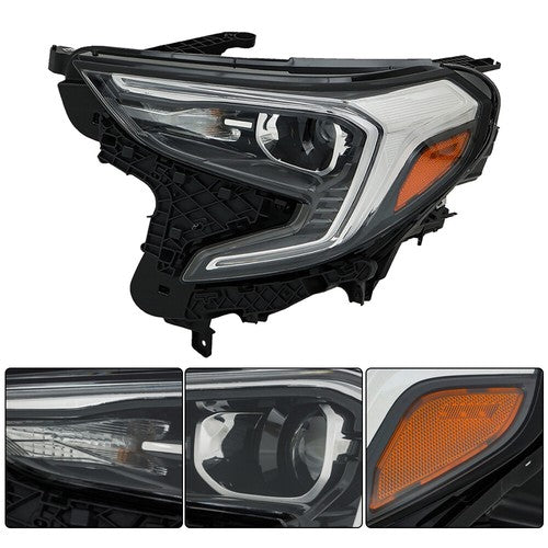 Clear Chrome Xenon HID Projector Headlights Driver Set For GMC Terrain 2018-21