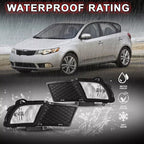 Front Bumper Fog Lights & Covers Set for 2010-2012 for KIA Forte Sedan