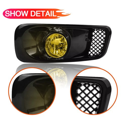Front Bumper Yellow Lens Halogen Fog Lights Lamp for 1999-2000 for Honda Civic