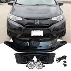 For 2015-2017 Honda Fit Jazz Front Bmuper Grille Grill & Fog Lights Lamps 5PCS