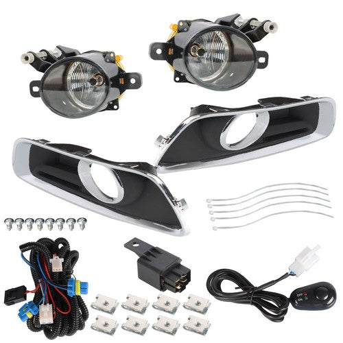 For 13-15 Chevy Malibu Clear Fog Lights Bumper Lamps +Switch+Wiring Set