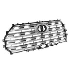 Front Upper Grille Brushed Satin Aluminum for Toyota Tundra 2022-2024 Platinum