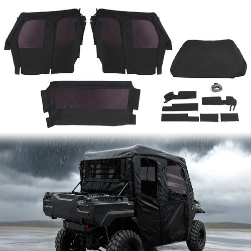 Soft Doors Cab Enclosure for Kawasaki Mule PRO FXT DXT 15-24 Roof Rear Window