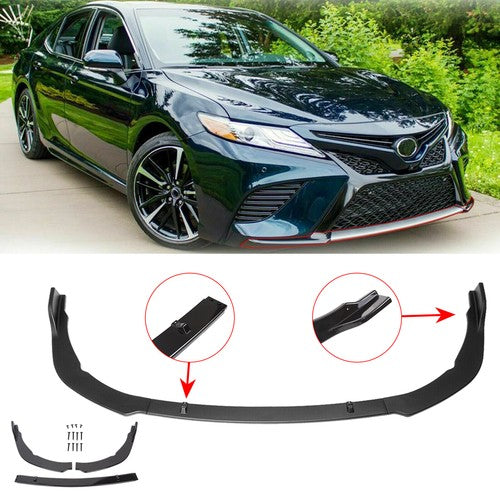 Front Bumper Lip Fit 2018-2020 Toyota Camry SE XSE Glossy Black