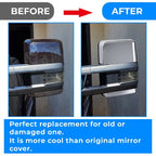 Pair Chrome Tow Mirror Cap Cover for 2014 2018 2019 Chevy Silverado GMC Sierra