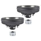 2 Pack 12"x2" Trailer Brake Hub Drum Kit 8 on 6.5" Bolt Pattern for 7000lbs Axle