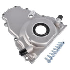 Timing Cover with 10AN Twin Turbo Oil Drain Fittings for LS Gen IV GM LS 6.2L