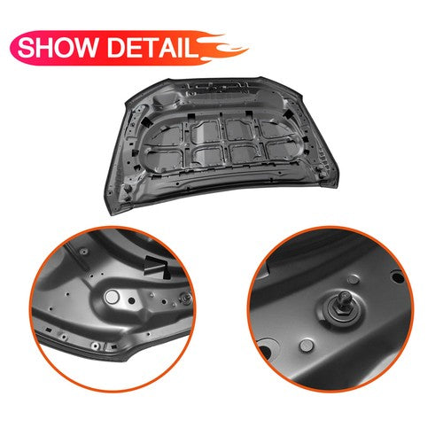 Black Hood Direct Replacement Aluminum for 2019-2022 for Ford Ranger