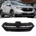 Front Bumper Gloss Black Mesh Grille Grill for 2017-2019 for Honda CR-V