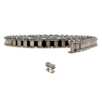 #60 Roller Chain 10 Feet with 2 Connecting Links, Carbon Steel Chain