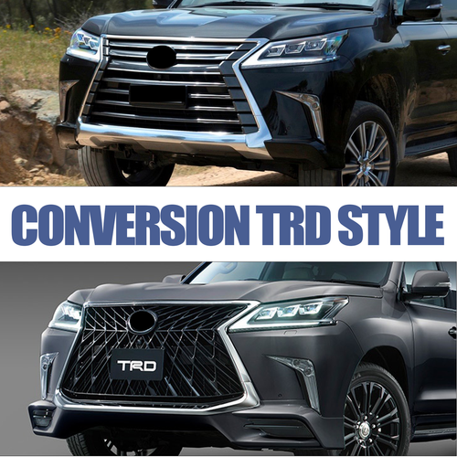 Front Upper Grille for Lexus LX570 2016-2021 Luxury Chrome Black NEW Style