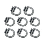 8 Pack 3/4" Heavy Duty Weld On Forged D Rings with Welding Clips, 26,500 lbs