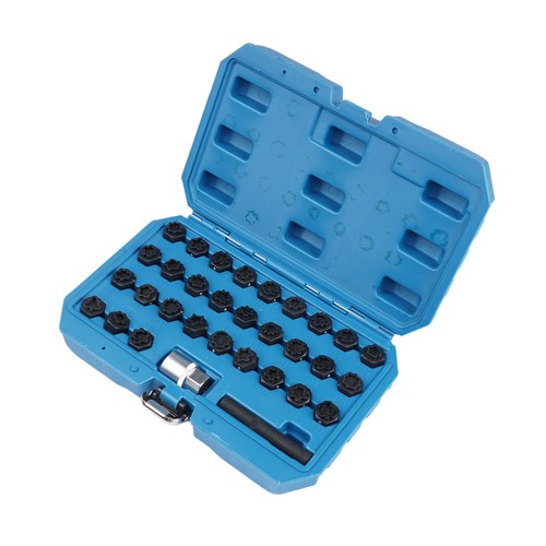 32pc Wheel Lock Lug Nut Master Key Set Removal Socket Tool Kit for Mercedes-Benz