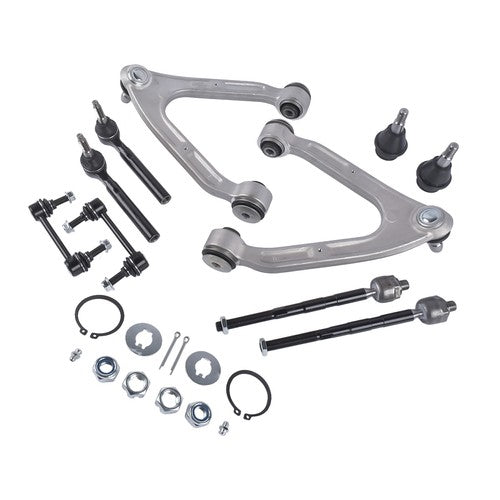 10Pcs Front Upper Control Arm w/Ball Joint Sway Bars Kit for Hummer H3 2007-2010