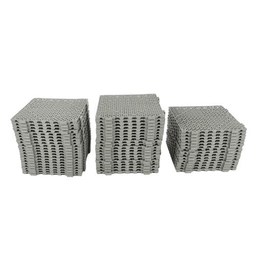 55PCS 12 x 12in Interlocking Drainage Floor Tiles Modular Interlocking Tile Gray
