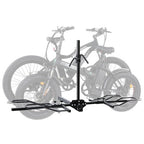 Foldable 2 Bike Floor Stand Hitch Mount Rack For Fat Tire Electric Bicycle